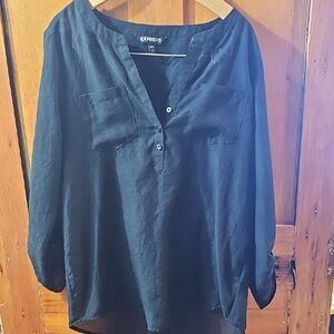 Express Women's Elegant Black Blouse